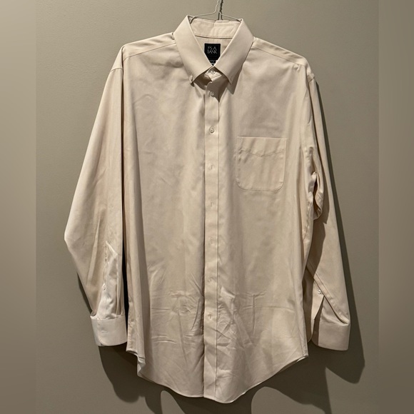 Jos. A. Bank Traveler’s Collection Cream Dress Shirt - Picture 2 of 4